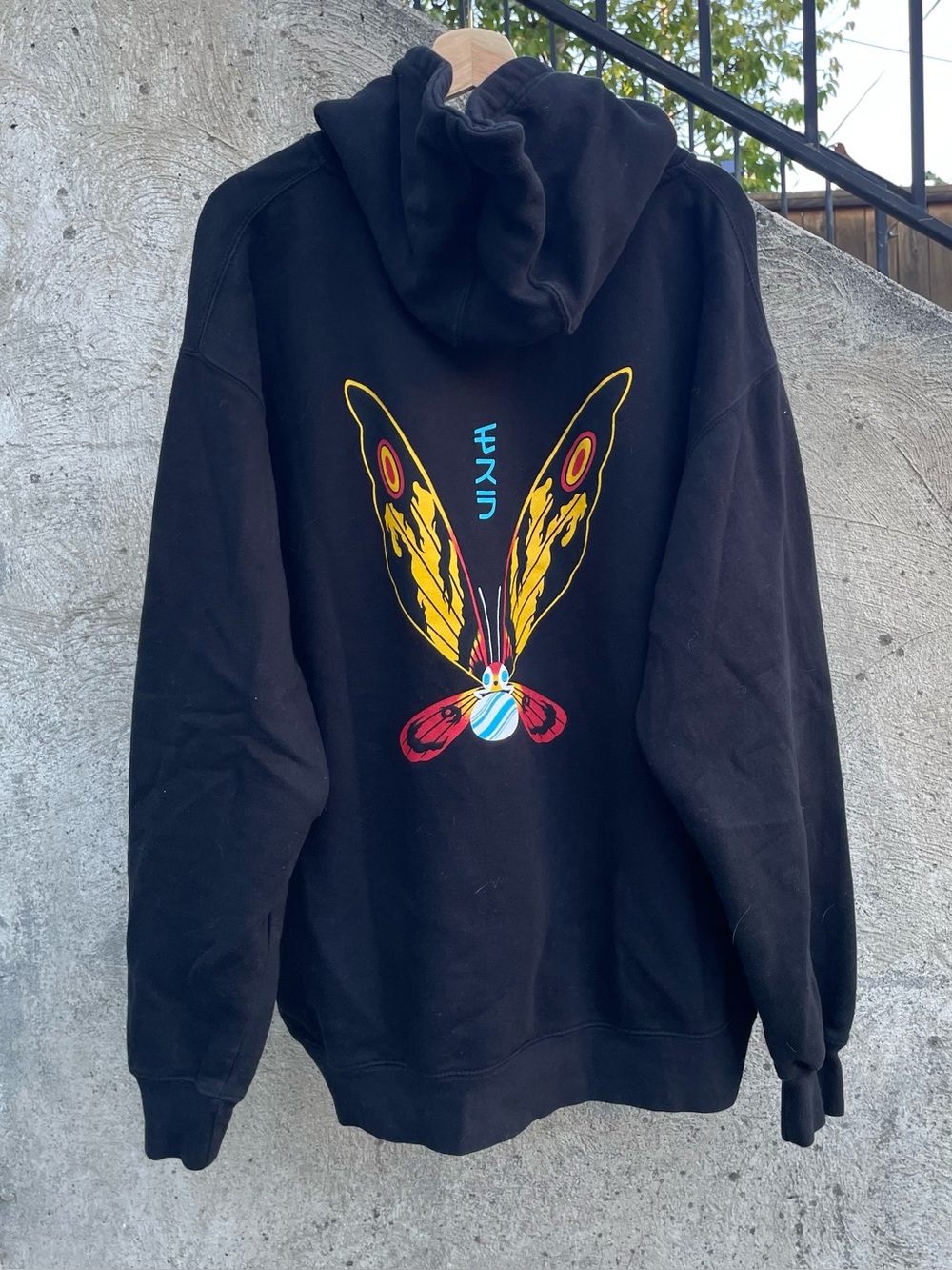Toho X Mondo 65th anniversary Godzilla Mothra zip up double sided hoodie 2XL